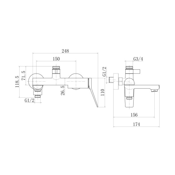 Душевая система FASHUN A2486, хром. Фото 2