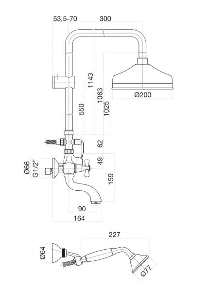 Душевая система Fiore MARGOT 26CR0615, хром. Фото 2