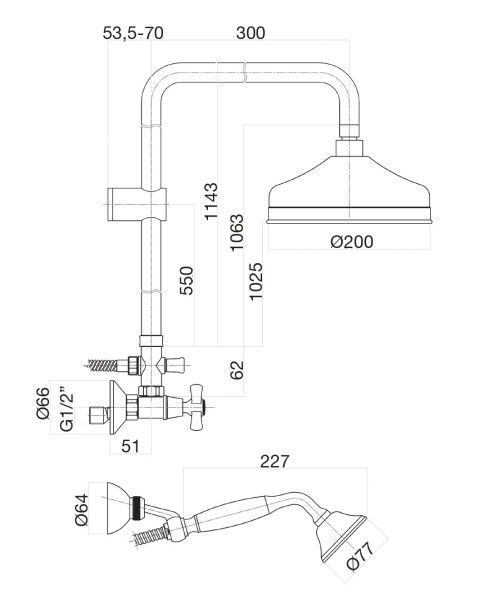 Душевая система Fiore MARGOT 26CR0620, хром. Фото 2