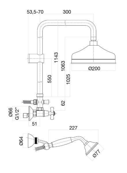 Душевая система Fiore MARGOT SKY (SWAROVSKI®) 01CR0620, хром. Фото 2