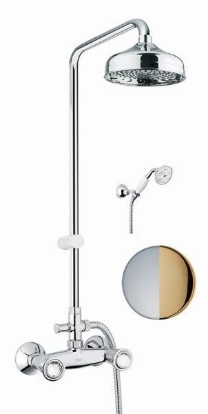 Душевая система Fiore VENERE SKY (SWAROVSKI®) 13CO0620, хром/золото. Фото 1