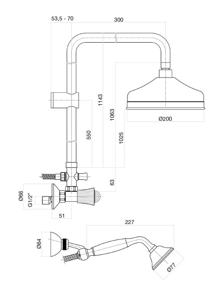 Душевая система Fiore VENERE SKY (SWAROVSKI®) 13CR0620, хром. Фото 2