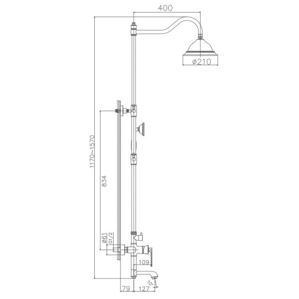 Душевая система Haiba HB24181, хром. Фото 2