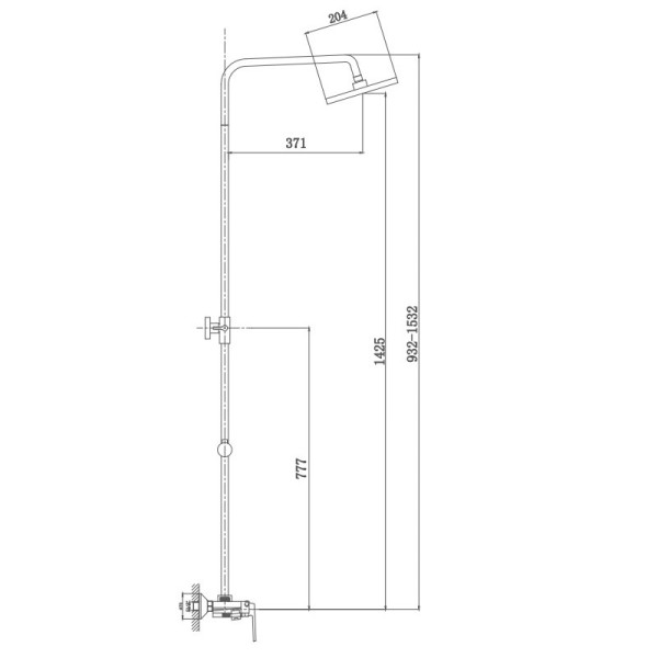 Душевая система Haiba HB24804, хром. Фото 2