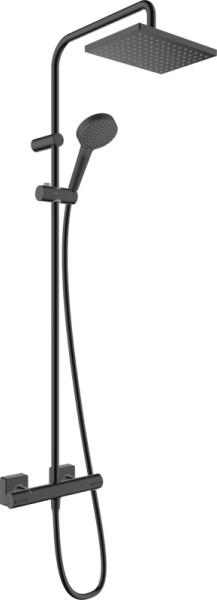 ДУШЕВАЯ СИСТЕМА HANSGROHE VERNIS SHAPE SHOWERPIPE 230 1JET ECOSMART С ТЕРМОСТАТОМ 26097670 ЧЕРНЫЙ МАТОВЫЙ. Фото 1