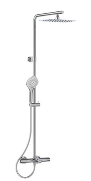 Душевая система Ideal Standard CERATHERM T100 телескопическая штанга,термостат, хром (A7591AA). Фото 1