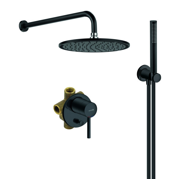 Душевая система Kludi Bozz 7 in1 черный матовый (386303976). Фото 1