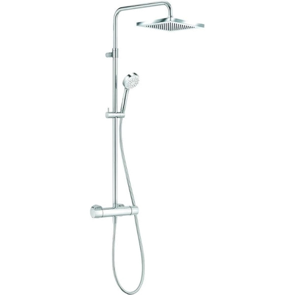 Душевая система KLUDI LOGO DUAL SHOWER SYSTEM с термостатом, хром (6809805-00). Фото 1
