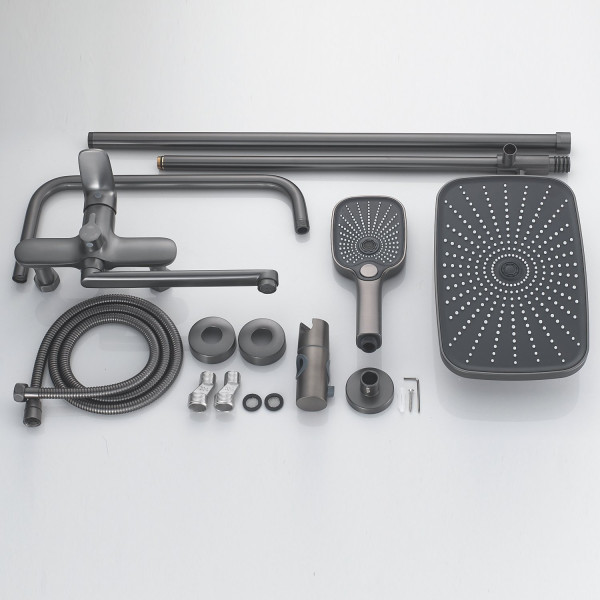 Душевая система Raffine F3685T, оружейная сталь. Фото 3
