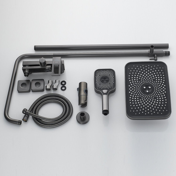 Душевая система Raffine F3696T, оружейная сталь. Фото 3
