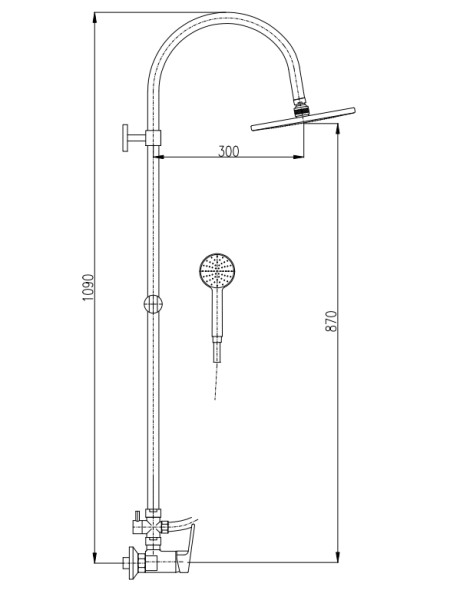 Душевая система Rav Slezak Colorado CO182.5/3. Фото 2