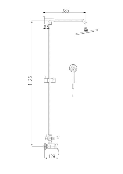 Душевая система Rav Slezak Colorado CO182.5/4Z, золото. Фото 2