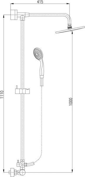Душевая система Rav Slezak Dunaj Termostat TRM81.5/4-01. Фото 2