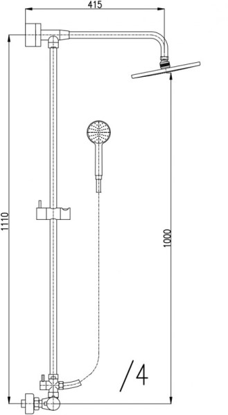 Душевая система Rav Slezak Dunaj Termostat TRM81.5/4-02. Фото 2