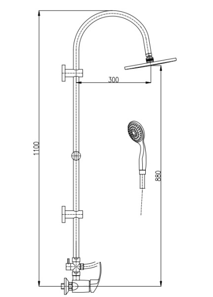 Душевая система Rav Slezak Missisipi MS081.5/3. Фото 2