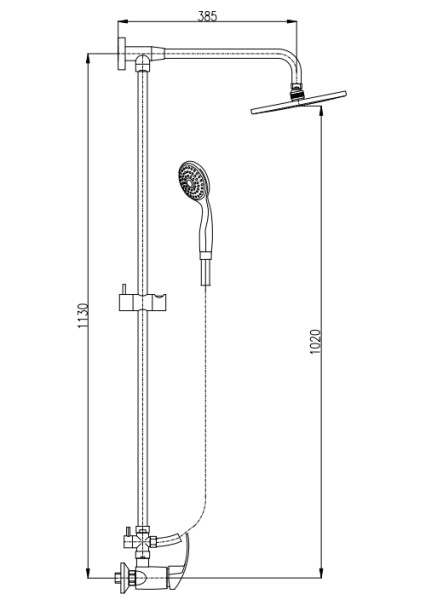 Душевая система Rav Slezak Missisipi MS081.5/4. Фото 2