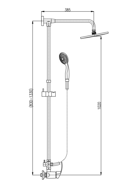 Душевая система Rav Slezak Missisipi MS081.5/5. Фото 2