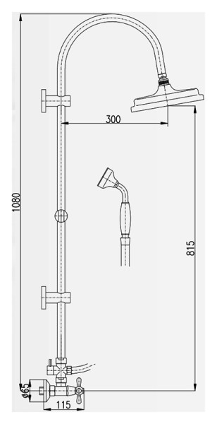Душевая система Rav Slezak Morava MK781.5/3LSM. Фото 3