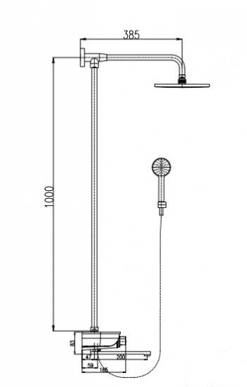 Душевая система Rav Slezak Murray MU253.5/4SC. Фото 2