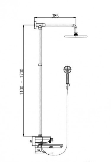 Душевая система Rav Slezak Murray MU253.5/5KB. Фото 2