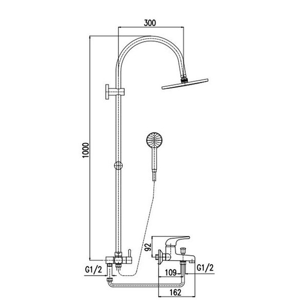 Душевая система Rav Slezak Sazava SA054.5/3. Фото 2