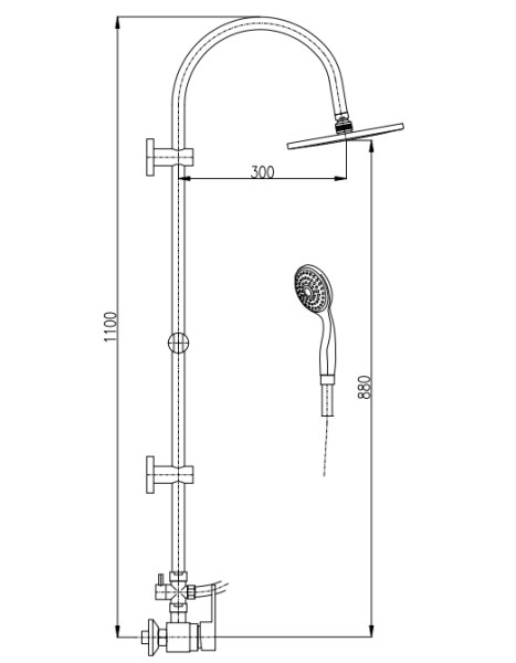 Душевая система Rav Slezak Zambezi ZA082.5/3. Фото 2