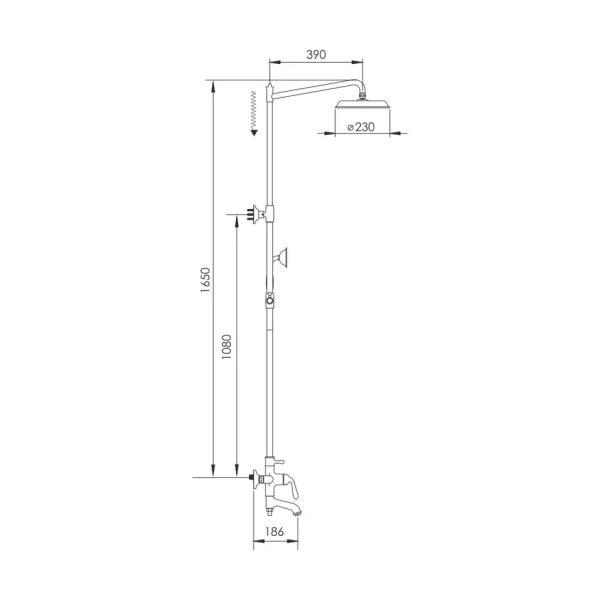 Душевая система Rose R0236Q, бронза. Фото 2