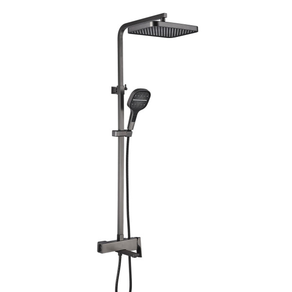 Душевая система Rose R1056T, оружейная сталь. Фото 1