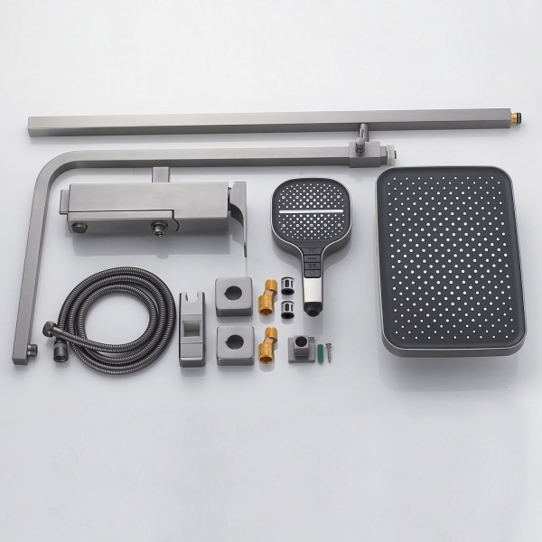 Душевая система Rose R1056T, оружейная сталь. Фото 3