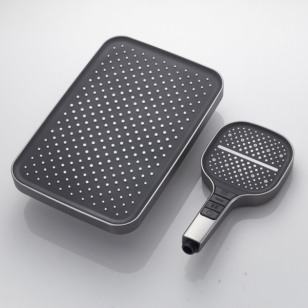 Душевая система Rose R1056T, оружейная сталь. Фото 5