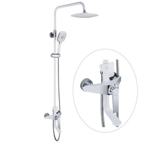 Душевая система Rose R1336F, белый/хром. Фото 1