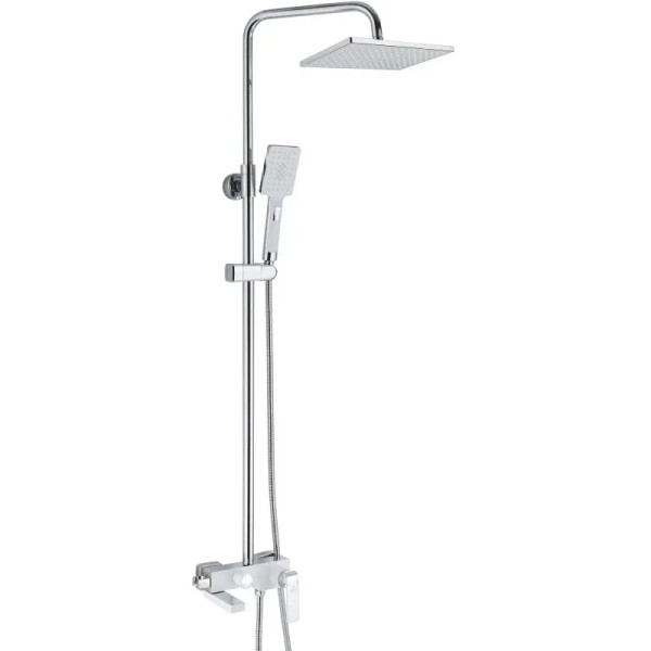 Душевая система Rose R1436F, белый/хром. Фото 1