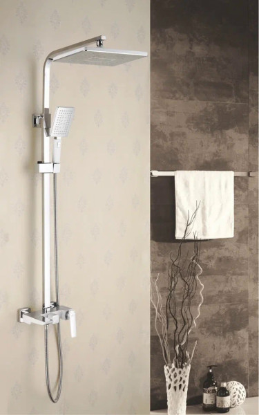 Душевая система Rose R1636F, белый/хром. Фото 3