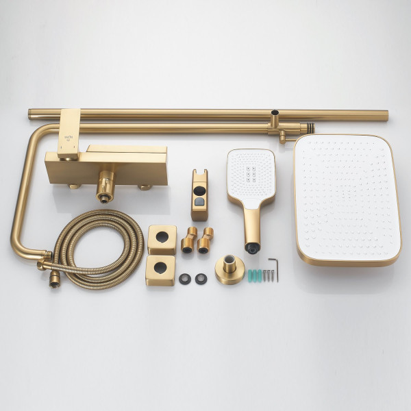 Душевая система Rose R1836G, золотой сатин. Фото 3