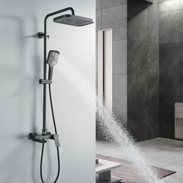 Душевая система Rose R1836H, черный. Фото 4