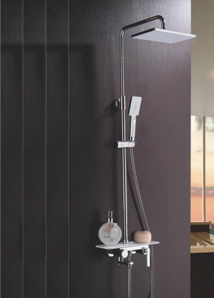 Душевая система Rose R2536F, белый/хром. Фото 4