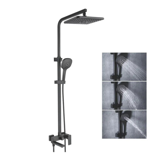 Душевая система Rose R2836H, черный. Фото 1