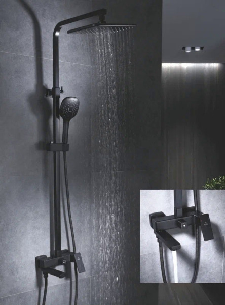 Душевая система Rose R2836H, черный. Фото 3