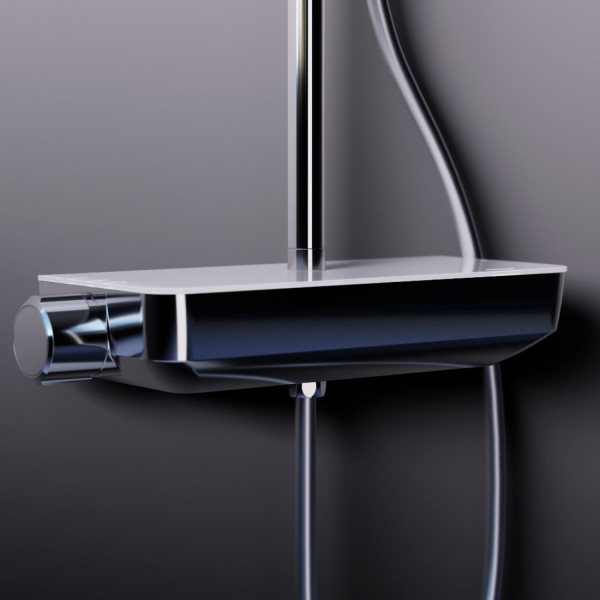 Душевая система с душевым смесителем-полкой. Фото 3