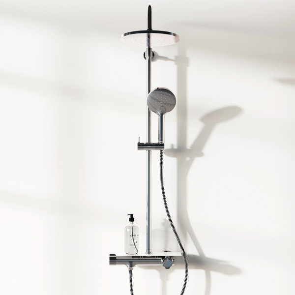 Душевая система с душевым термостатическим смесителем-полкой. Фото 2