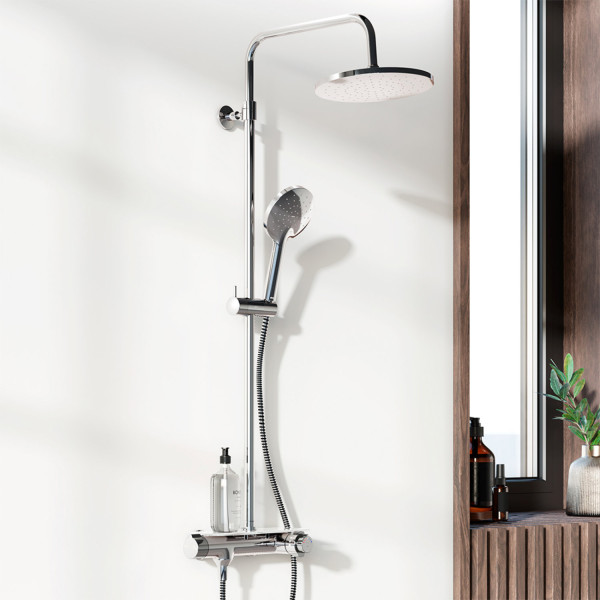 Душевая система с душевым термостатическим смесителем-полкой. Фото 6