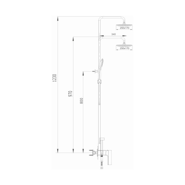 Душевая система с гигиеническим душем D-Lin D10A05, черный. Фото 5