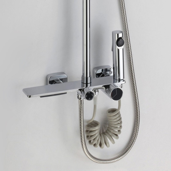 Душевая система с гигиеническим душем D-Lin D10A13, хром. Фото 3