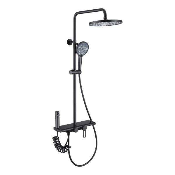 Душевая система с гигиеническим душем Olive s KABRERA 37294KBB, черный. Фото 1