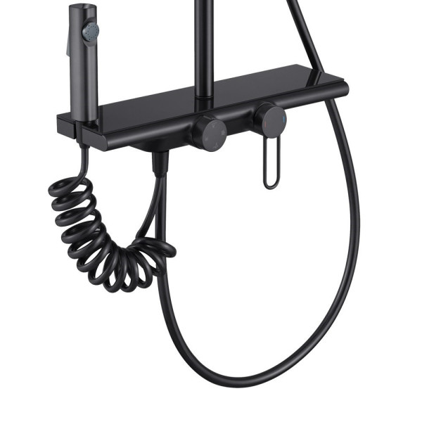 Душевая система с гигиеническим душем Olive s KABRERA 37294KBB, черный. Фото 3