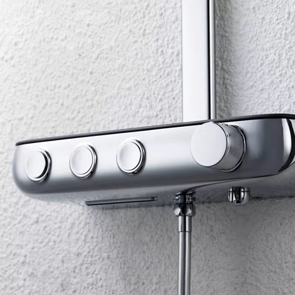 Душевая система с термостатом Bravat Cobble F6389423CP-A1-ENG, хром. Фото 4