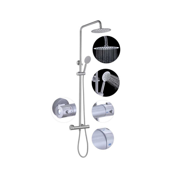 Душевая система с термостатом FASHUN A52427, сатин. Фото 1