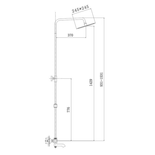 Душевая система с термостатом Haiba HB2422, хром. Фото 2