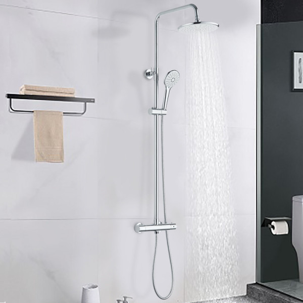 Душевая система с термостатом Olive s TERMO 34291TM, хром. Фото 3