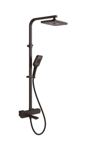 Душевая система с термостатом Rose R1096H, черный. Фото 1
